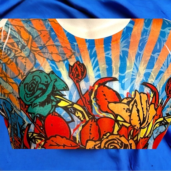 LOVE STITCH Floral Graphic Tee 💕~ Women Size MEDIUM - Picture 5 of 13